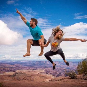 People jumping having fun