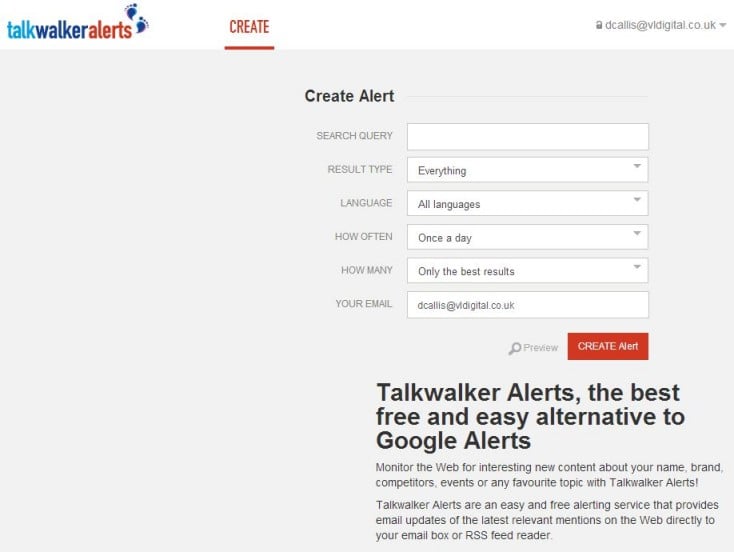 Talkwalker Alerts