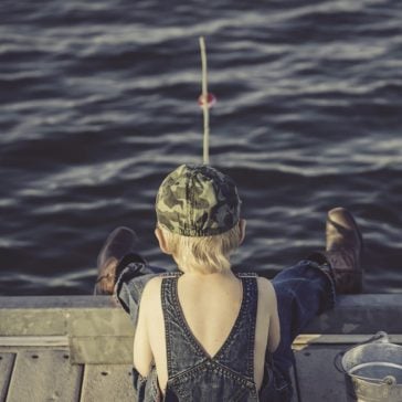 Boy fishing