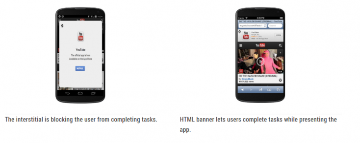 interstitial blocking user experience