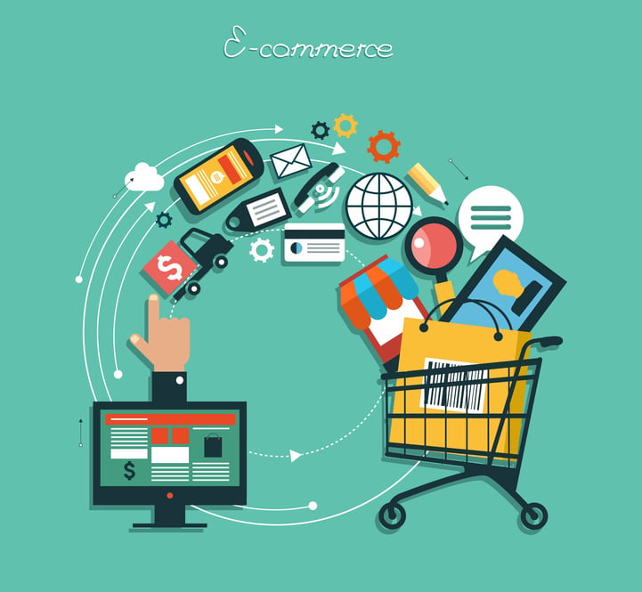 infographics background E-commerce