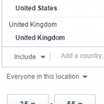 Social media targeting settings