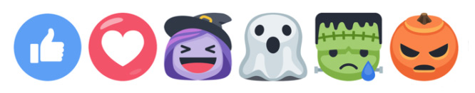 Facebook Reaction buttons for Halloween