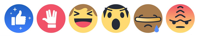 Star Trek Facebook Reaction buttons