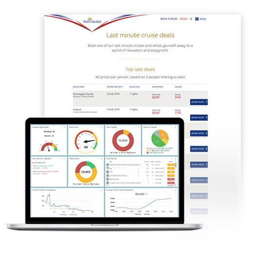 P&O Cruises with Apollo Insights as part of their SEO service