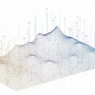 Raw data translated into a 3D diagram with data visualisation