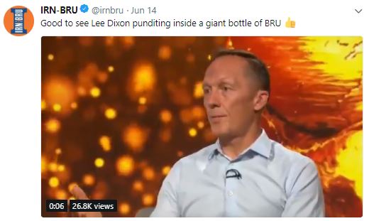 Lee Dixon in Irn-Bru tweet