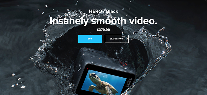 GoPro landing page