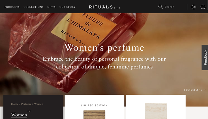 Rituals landing page