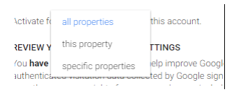 properties dropdown