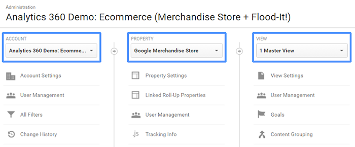 Properties in Google Analytics