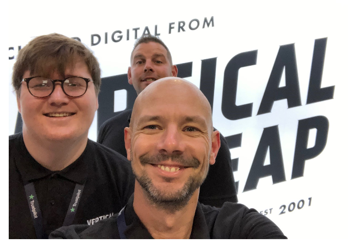 Chris, James and Nathan at the Festival of Enterprise