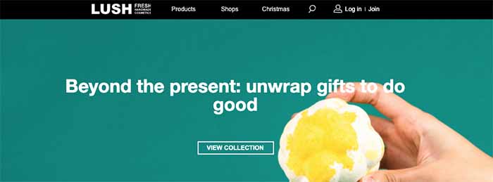 lush ecommerce site