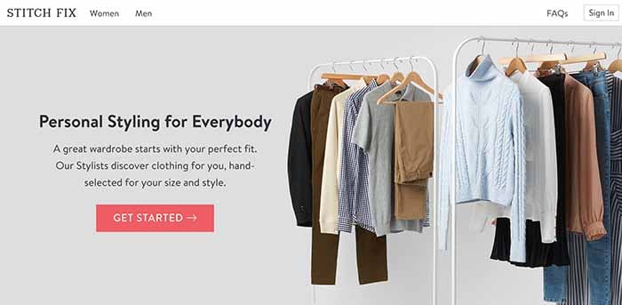 Stitch Fix eCommerce site