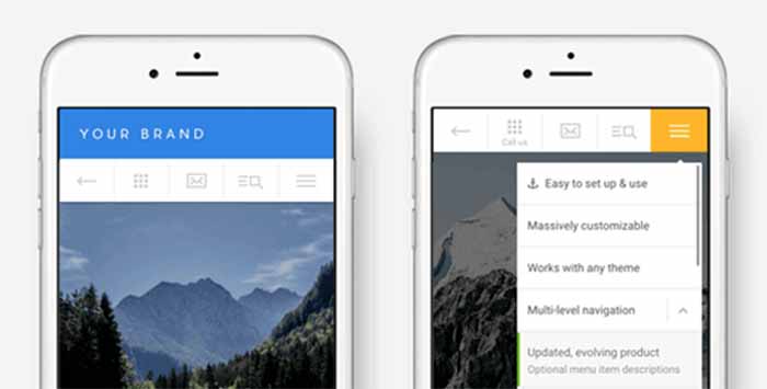 The Touchy 3 WordPress plugin from Ink Themes creates minimal mobile navigation menus