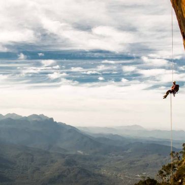 Person rock climbing