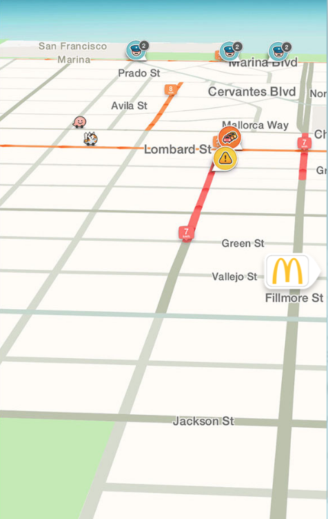 Waze Nearby Arrows