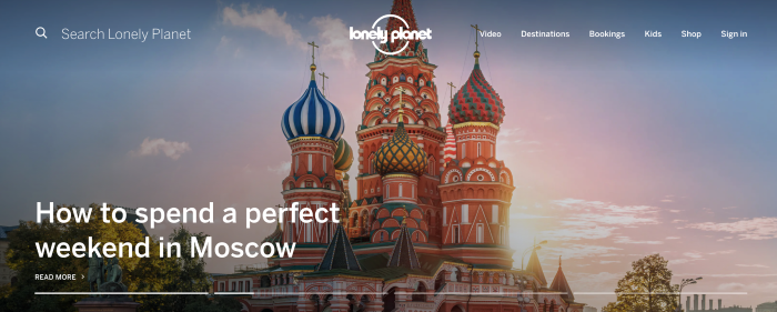 Lonely Planet homepage
