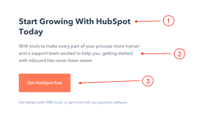 HubSpot CTA example