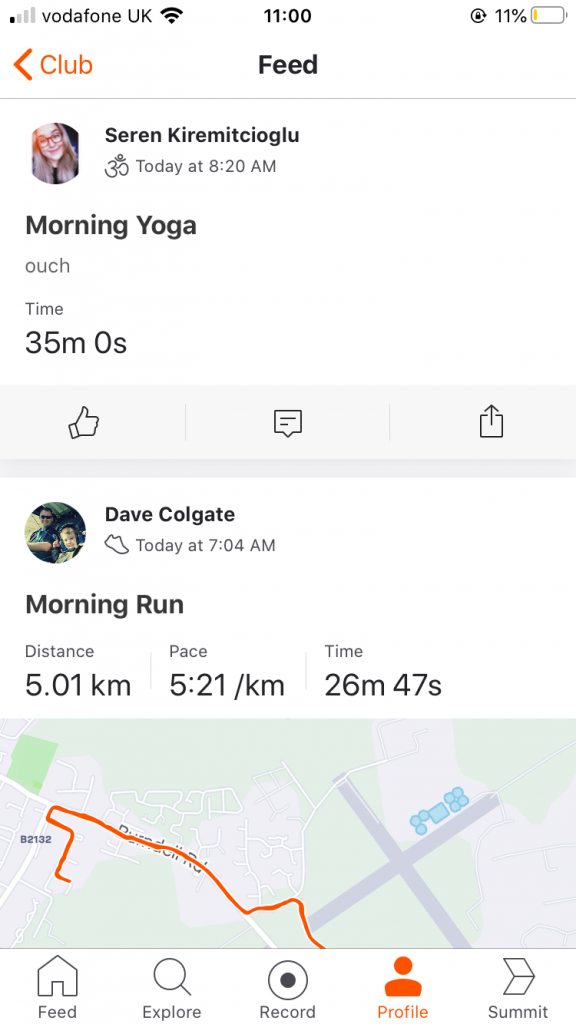 Strava app