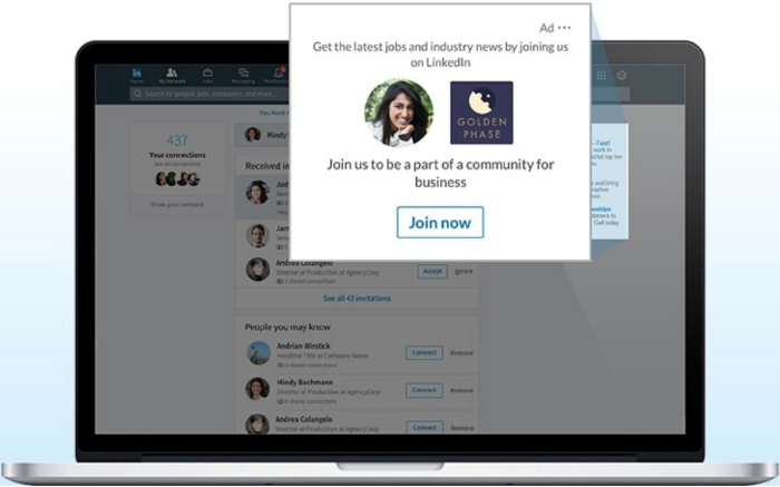 Dynamic ads on LinkedIn