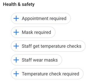 Health and safety attributes launched in Google my Business for COVID