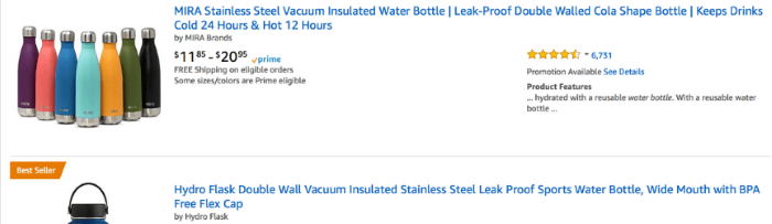 Amazon - freedom with product titles