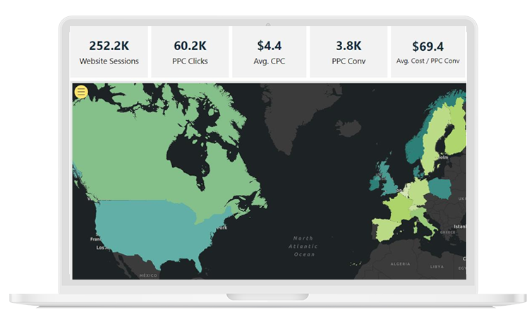 Data visualisation on a monitor