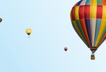 Hot air balloons in the sky