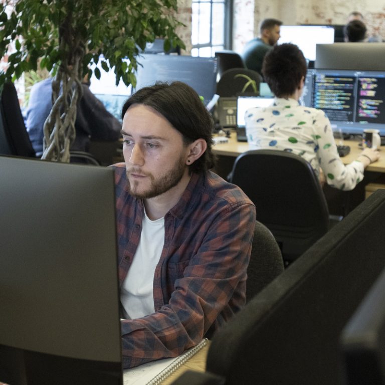 Designer working on a screen