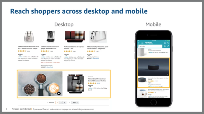 Amazon Sponsored Brands Videos Devices