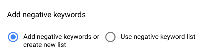 How to ad negative keywords in Google Ads