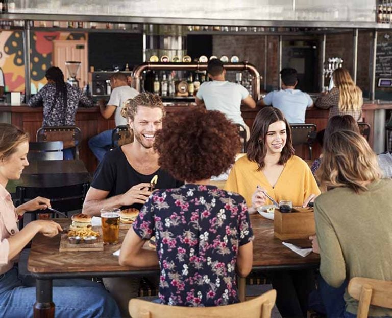 People eating in a restaurant