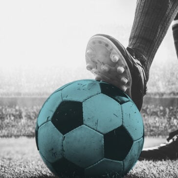 Foot on a football