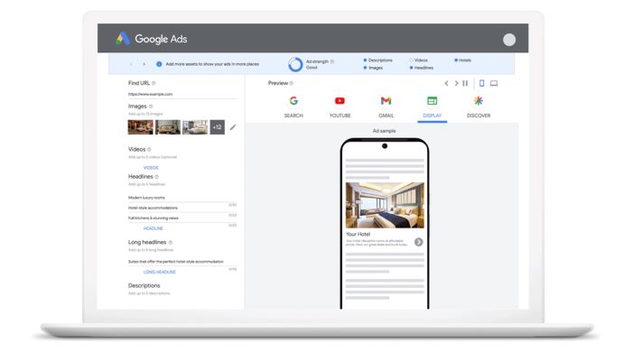 Setting up hotel ads in Google Performance Max
