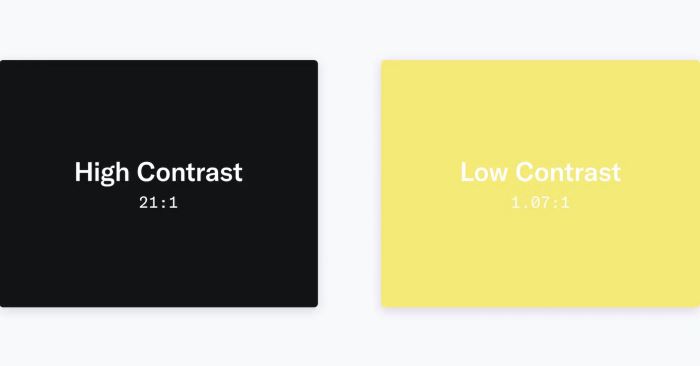 the difference between high contrast and low contrast