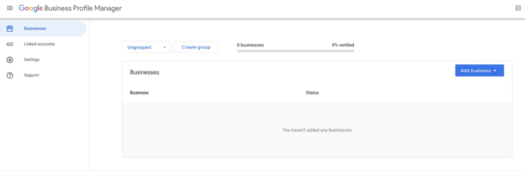 Google business profile - where to create a group